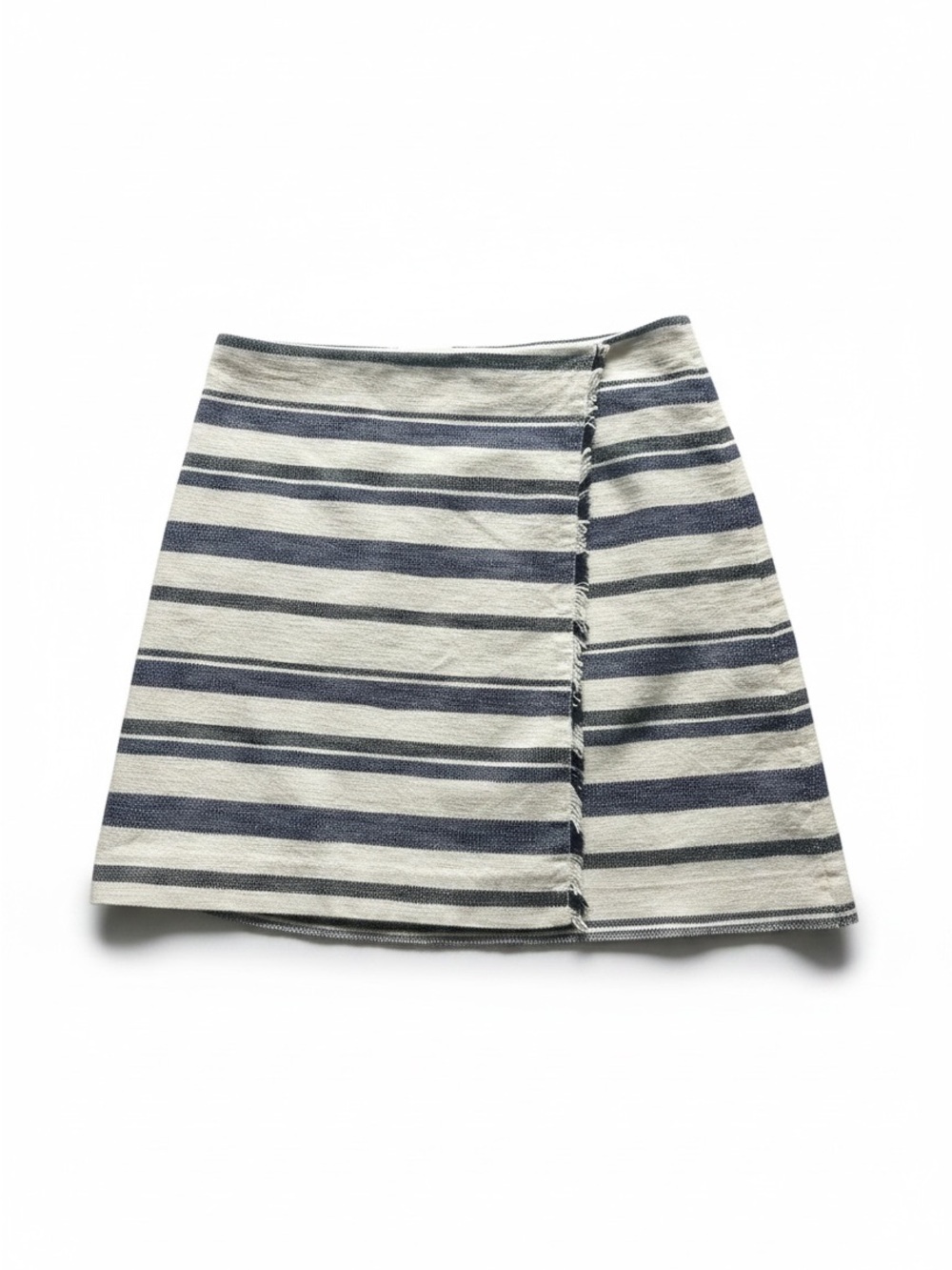 LOFT Striped Fringe Wrap‎ Mini Skirt Size 10